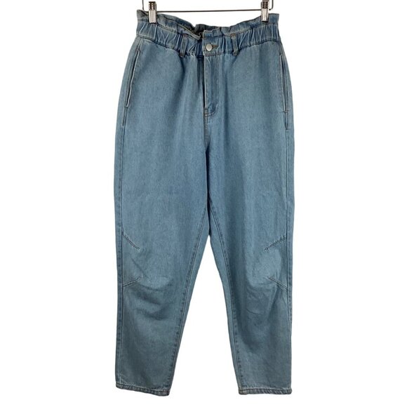 Entro The Dani‎ Elastic Waist Light Wash High-Waisted Jeans Small Relaxed Denim - Picture 1 of 8
